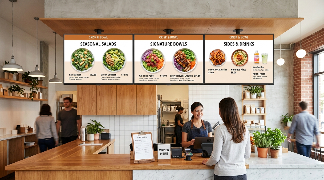 UBM SCREEN UltraSlim 32" Commercial Menu Board